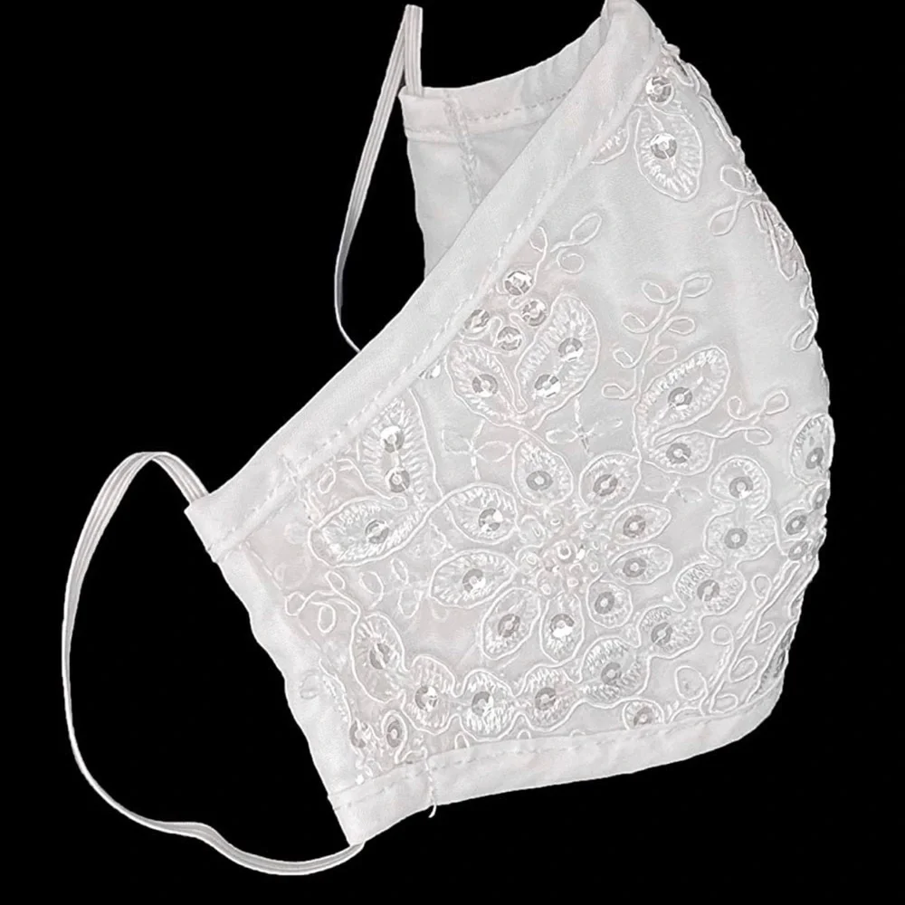 Little girls adjustable wedding face mask